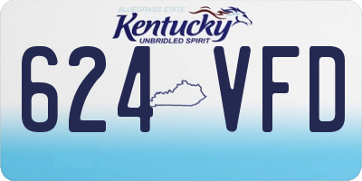 KY license plate 624VFD