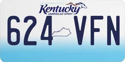 KY license plate 624VFN