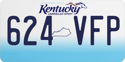 KY license plate 624VFP