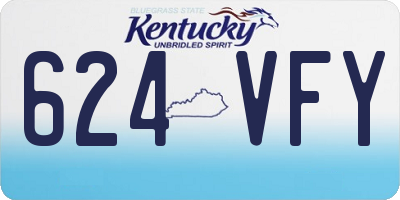 KY license plate 624VFY