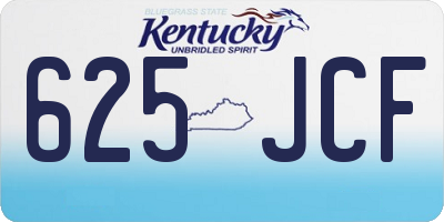 KY license plate 625JCF