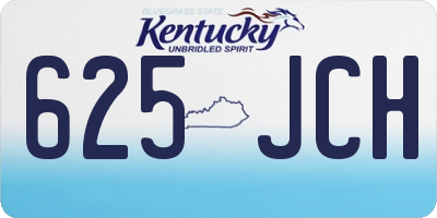 KY license plate 625JCH