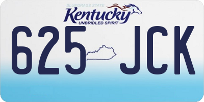 KY license plate 625JCK