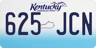 KY license plate 625JCN