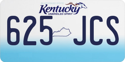 KY license plate 625JCS