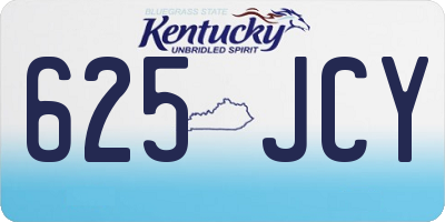 KY license plate 625JCY