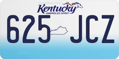 KY license plate 625JCZ