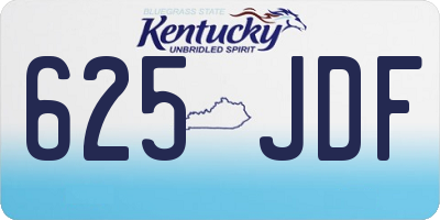 KY license plate 625JDF
