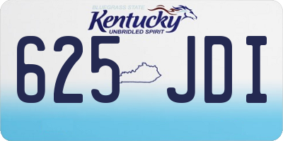 KY license plate 625JDI