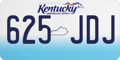KY license plate 625JDJ
