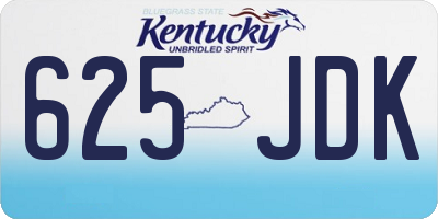 KY license plate 625JDK