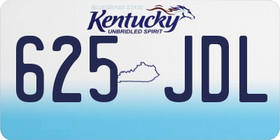 KY license plate 625JDL