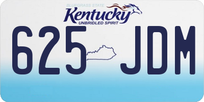 KY license plate 625JDM