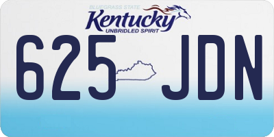 KY license plate 625JDN
