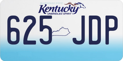 KY license plate 625JDP
