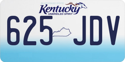 KY license plate 625JDV