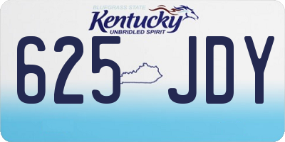 KY license plate 625JDY