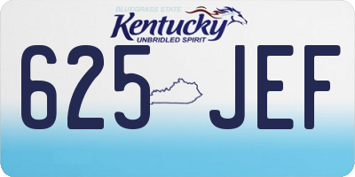 KY license plate 625JEF