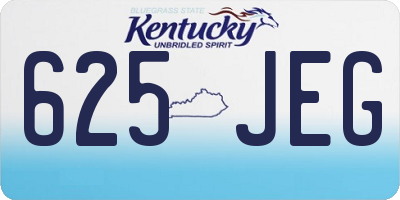 KY license plate 625JEG
