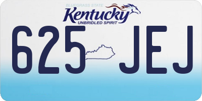 KY license plate 625JEJ