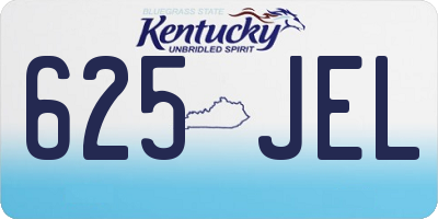 KY license plate 625JEL