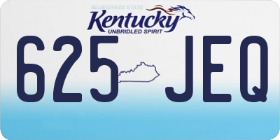 KY license plate 625JEQ