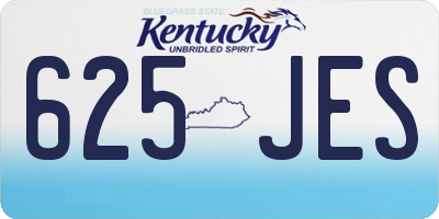 KY license plate 625JES