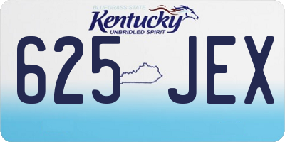 KY license plate 625JEX