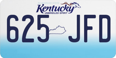KY license plate 625JFD
