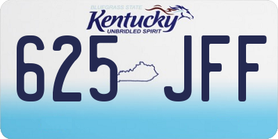 KY license plate 625JFF