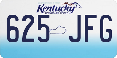 KY license plate 625JFG