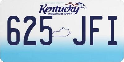 KY license plate 625JFI