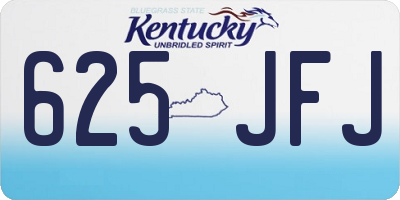 KY license plate 625JFJ