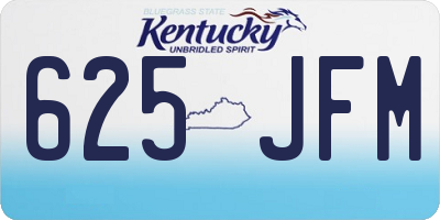 KY license plate 625JFM