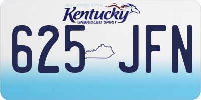 KY license plate 625JFN