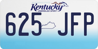 KY license plate 625JFP