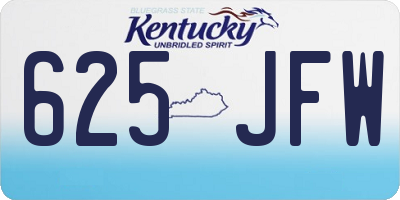 KY license plate 625JFW
