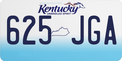 KY license plate 625JGA