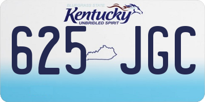 KY license plate 625JGC