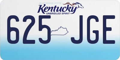 KY license plate 625JGE