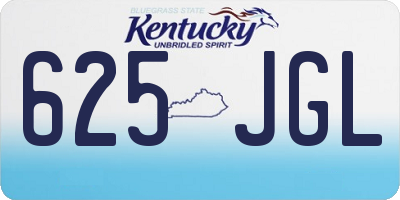 KY license plate 625JGL
