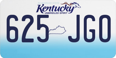 KY license plate 625JGO
