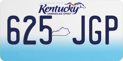 KY license plate 625JGP