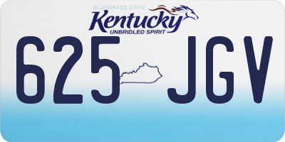 KY license plate 625JGV