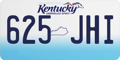 KY license plate 625JHI