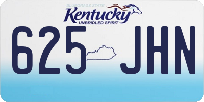 KY license plate 625JHN
