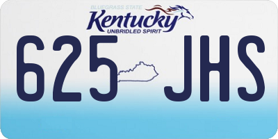 KY license plate 625JHS