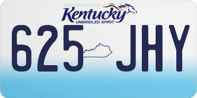 KY license plate 625JHY