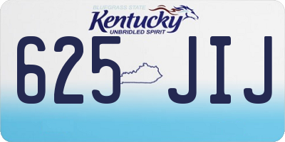 KY license plate 625JIJ