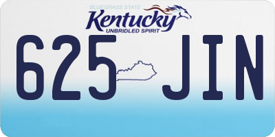 KY license plate 625JIN